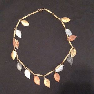 Vintage Segmented Leaf Necklace